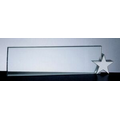 Jade Glass Name Plate w/ Chrome Star Corner Holder (10"x3")